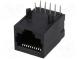 Zásuvka  RJ50  PIN 10  Kat 3  Uspořádání výv 10p10c  THT  na PCB