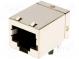 Zásuvka  RJ45  PIN 8  Uspořádání výv 8p8c  THT  na PCB