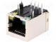 Zásuvka  RJ45  PIN  8  Uspořádání výv  8p8c  THT  na PCB