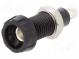 Zásuvka  banánek 4mm  10A  28,5mm  černá  niklovaný  10mΩ  250VAC