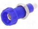 Zásuvka  banánek 4mm  10A  28,5mm  modrá  niklovaný  10mΩ  250VAC