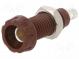Zásuvka  banánek 4mm  10A  28,5mm  hnědá  niklovaný  10mΩ  250VAC