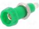 Zásuvka  banánek 4mm  10A  28,5mm  zelená  niklovaný  10mΩ  250VAC