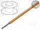 Vodič  HookUp Wire Teflon  lanko  Cu  26AWG  oranžová  PTFE  600V