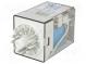 Relé  elektromagnetické  3PDT  Ucívky 220VDC  10A/250VAC  37,3kΩ