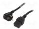 Kabel  CEE 7/7 (E/F) úhlová vidlice,IEC C19 zásuvka  PVC  2,5m