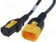 Kabel  IEC C13 zásuvka,IEC C14 vidlice  PVC  1,2m  se zajištěním