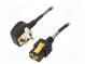 Kabel  BS 1363 (G) vidlice,IEC C19 zásuvka  PVC  2m  černá  13A