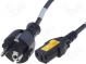 Kabel  CEE 7/7 (E/F) vidlice,IEC C13 zásuvka  PVC  3m  černá