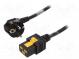 Kabel  CEE 7/7 (E/F) úhlová vidlice,IEC C19 zásuvka  PVC  3m