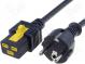 Kabel  CEE 7/7 (E/F) vidlice,IEC C19 zásuvka  PVC  6m  černá