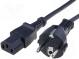 Kabel  CEE 7/7 (E/F) vidlice,IEC C13 zásuvka  PVC  5m  černá