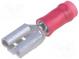 Faston  plochý  6,3mm  0,8mm  zásuvka  0,3÷0,9mm2  krimpovací