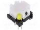 Switch  keypad  Pos  2  SPST-NO  0.1A/28VDC  white  LED  yellow  THT