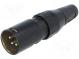 Zástrčka  XLR  vidlice  PIN  4  přímý  na kabel  pájení  stříbřený