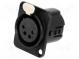 Zásuvka  XLR  zásuvka  PIN  4  přímý  pájení  stříbřený  50V  10A