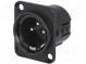 Zásuvka  XLR  vidlice  PIN  3  přímý  pájení  stříbřený  50V  15A