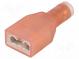 Faston  plochý  6,3mm  0,8mm  zásuvka  0,3÷0,75mm2  krimpovací