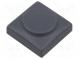 Button  rectangular  grey  polyamide  18.3x18.3mm