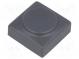Button  rectangular  grey  polyamide  15.5x15.5mm