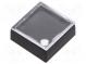 Button  rectangular  colourless  ABS  18.3x18.3mm