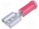 Faston  plochý  6,3mm  0,8mm  zásuvka  0,3÷1,5mm2  krimpovací