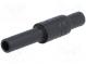Zásuvka  banánek 4mm  24A  1kVDC  černá  přišroubováním