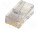 Zástrčka  RJ45  PIN  8  Uspořádání výv  8p8c  IDC,krimpovací
