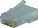 Zástrčka  RJ45  PIN  8  Uspořádání výv  8p8c  IDC,krimpovací