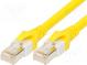Patch cord  S/FTP  6  lanko  Cu  PUR LSZH  žlutá  7m  26AWG  Žíly    8