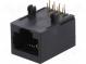 Zásuvka  RJ45  PIN  8  Kat  5  nestíněné  zlacený  THT  na PCB