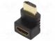 Adaptér  HDMI zásuvka 270°,HDMI vidlice  černá
