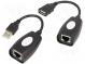 Extender USB  RJ45 zásuvka,USB A zásuvka  60m