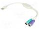 Adaptér USB-PS2  PS/2 zásuvka x2,USB A vidlice