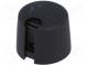 Knoflík  s ukazatelem  plast  Pr.hříd  6mm  Ø20x16mm  černá