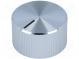 Knoflík  s ukazatelem  hliník,plast  Pr.hříd  6mm  Ø22,7x13,1mm
