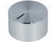 Knoflík  s ukazatelem  hliník,plast  Pr.hříd  6mm  Ø22,5x13,3mm