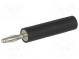 Adaptér  banánek 2mm  10A  70VDC  černá  niklovaný  35,5mm