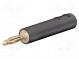 Adaptér  banánek 2mm  10A  30VAC  60VDC  černá  zlacený  36mm