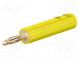 Adaptér  banánek 2mm  10A  30VAC  60VDC  žlutá  zlacený  36mm
