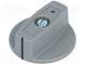 Knoflík  s ukazatelem  ABS  Pr.hříd  6mm  Ø40x16mm  šedá