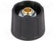 Knoflík  bez ukazatele  ABS  Pr.hříd  6mm  Ø20x15,5mm  černá