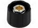 Knoflík  bez ukazatele  ABS  Pr.hříd  6mm  Ø23x15,5mm  černá