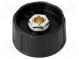 Knoflík  bez ukazatele  ABS  Pr.hříd  6mm  Ø31x15,5mm  černá