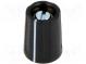 Knoflík  s ukazatelem  ABS  Pr.hříd  3,18mm  Ø10,5x14mm  černá