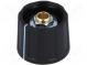 Knoflík  s ukazatelem  ABS  Pr.hříd  6mm  Ø20x15,5mm  černá