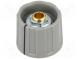 Knoflík  s ukazatelem  ABS  Pr.hříd  6mm  Ø20x15,5mm  šedá