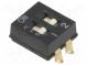 Přepínač  DIP-SWITCH  Počet sekcí  2  ON-OFF  0,025A/24VDC  pol  2
