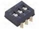 Přepínač  DIP-SWITCH  Počet sekcí  3  ON-OFF  0,025A/24VDC  pol  2