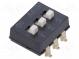 Přepínač  DIP-SWITCH  Počet sekcí  3  ON-OFF  0,025A/24VDC  pol  2